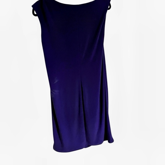 Ronni Nicole purple eggplant rosette cocktail date dress 16 - Picture 2 of 6